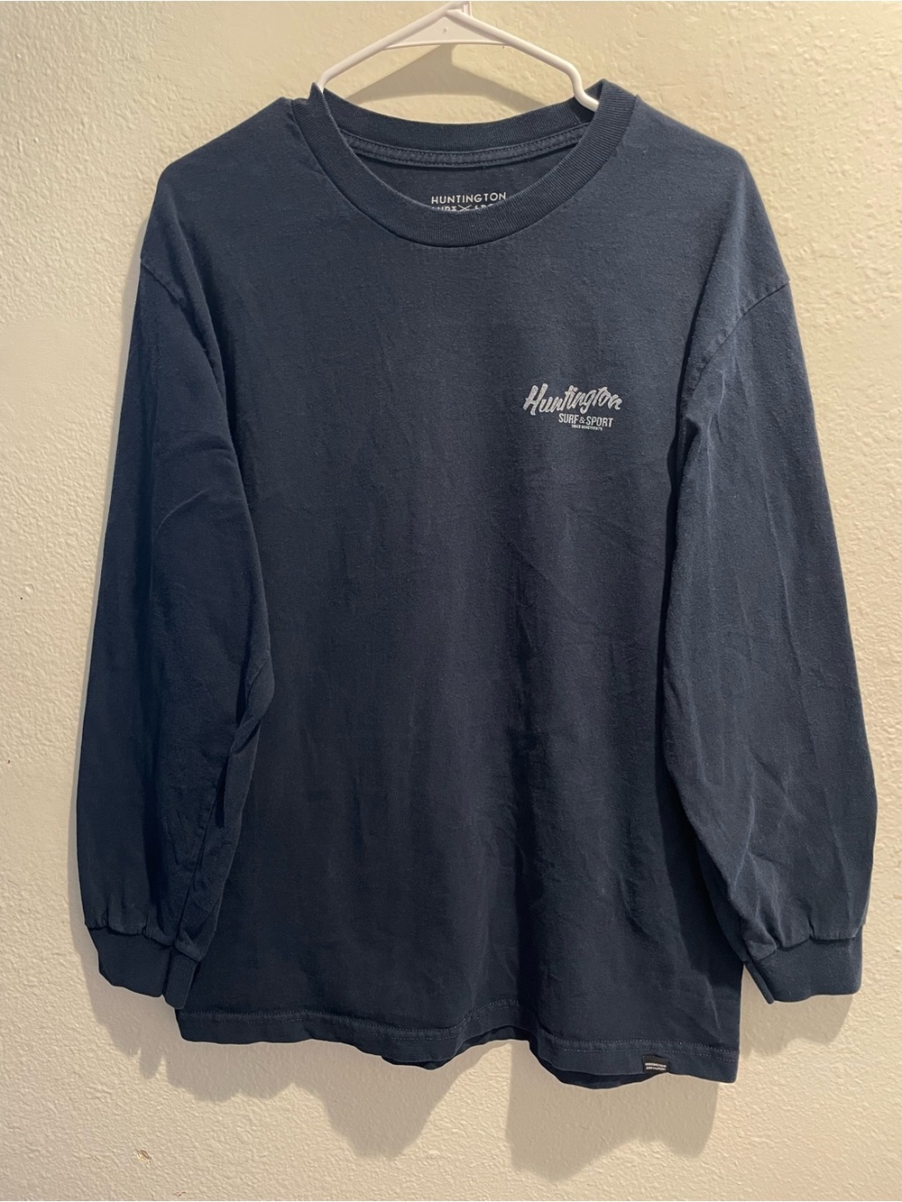 Vintage 90s Huntington Surf Sport Long Sleeve Shirt Made In USA Flag Men’s L